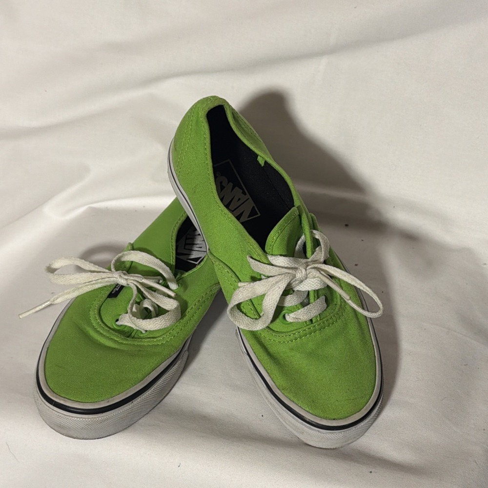 Vans‎ Era Bright Lime Green Canvas Lace Up Low Top   Men 4 Women 5.5